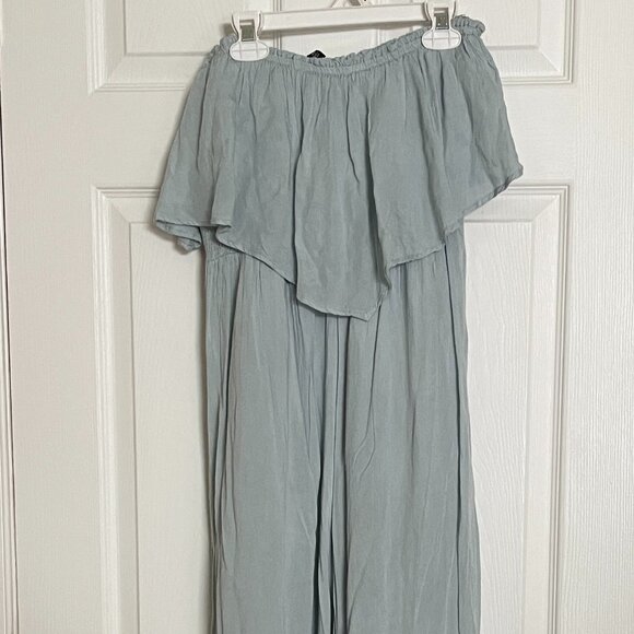 BOHO ME Flowy Ruffle Strapless Jumpsuit - XS - Picture 2 of 6